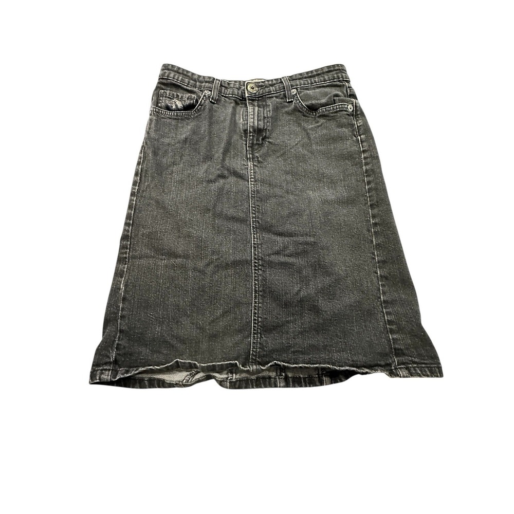 Jordache Vintage Women's‎ Jeans Skirt Size 7/8 29" Waist Black 5 Pocket Design